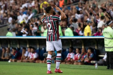 Rio de Janeiro (RJ), 12/04/2025 - FLUMINENSE X SANTOS. Brezilya Şampiyonası için Maracana Stadyumu 'nda Fluminense x Santos.                        