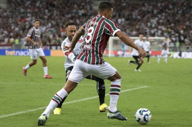 Rio de Janeiro (RJ), 12/04/2025 - FLUMINENSE X SANTOS. Brezilya Şampiyonası için Maracana Stadyumu 'nda Fluminense x Santos.                        