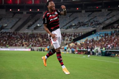 Rio de Janeiro, Rio de Janeiro, Brezilya - 16 Nisan 2025. Flamengo x Juventude Brezilya Şampiyonası için Maracana Stadyumu 'nda.                     