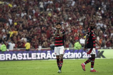 Rio de Janeiro, Rio de Janeiro, Brezilya - 16 Nisan 2025. Flamengo x Juventude Brezilya Şampiyonası için Maracana Stadyumu 'nda.                     