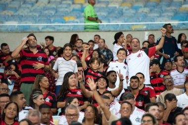 Rio de Janeiro, Rio de Janeiro, Brezilya - 16 Nisan 2025. Flamengo x Juventude Brezilya Şampiyonası için Maracana Stadyumu 'nda.                     