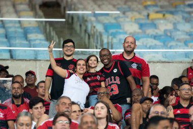 Rio de Janeiro, Rio de Janeiro, Brezilya - 16 Nisan 2025. Flamengo x Juventude Brezilya Şampiyonası için Maracana Stadyumu 'nda.                     