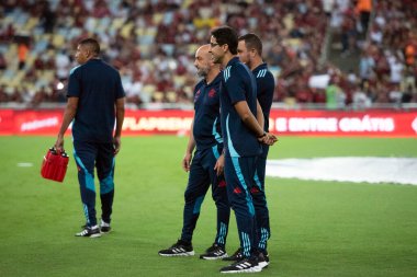 Rio de Janeiro, Rio de Janeiro, Brezilya - 16 Nisan 2025. Flamengo x Juventude Brezilya Şampiyonası için Maracana Stadyumu 'nda.                     