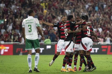 Rio de Janeiro, Rio de Janeiro, Brezilya - 16 Nisan 2025. Flamengo x Juventude Brezilya Şampiyonası için Maracana Stadyumu 'nda.                     