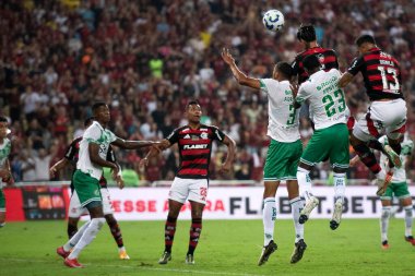 Rio de Janeiro, Rio de Janeiro, Brezilya - 16 Nisan 2025. Flamengo x Juventude Brezilya Şampiyonası için Maracana Stadyumu 'nda.                     
