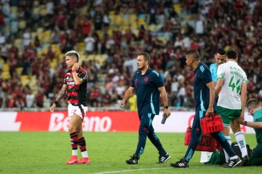 Rio de Janeiro, Rio de Janeiro, Brezilya - 16 Nisan 2025. Flamengo x Juventude Brezilya Şampiyonası için Maracana Stadyumu 'nda.                     