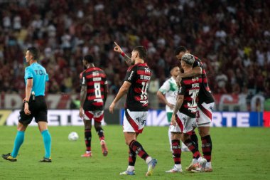 Rio de Janeiro, Rio de Janeiro, Brezilya - 16 Nisan 2025. Flamengo x Juventude Brezilya Şampiyonası için Maracana Stadyumu 'nda.                     
