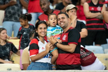Rio de Janeiro, Rio de Janeiro, Brezilya - 16 Nisan 2025. Flamengo x Juventude Brezilya Şampiyonası için Maracana Stadyumu 'nda.                     