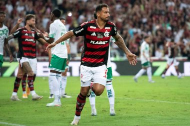 Rio de Janeiro, Rio de Janeiro, Brezilya - 16 Nisan 2025. Flamengo x Juventude Brezilya Şampiyonası için Maracana Stadyumu 'nda.                     