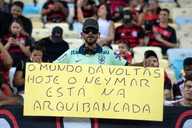 Rio de Janeiro, Rio de Janeiro, Brezilya - 16 Nisan 2025. Flamengo x Juventude Brezilya Şampiyonası için Maracana Stadyumu 'nda.                     