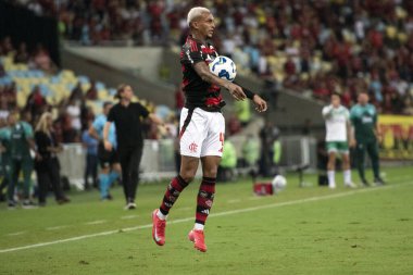 Rio de Janeiro, Rio de Janeiro, Brezilya - 16 Nisan 2025. Flamengo x Juventude Brezilya Şampiyonası için Maracana Stadyumu 'nda.                     