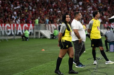 Rio de Janeiro, Rio de Janeiro, Brezilya - 16 Nisan 2025. Flamengo x Juventude Brezilya Şampiyonası için Maracana Stadyumu 'nda.                     