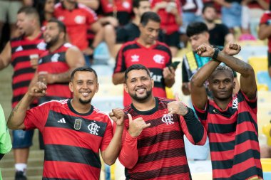 Rio de Janeiro, Rio de Janeiro, Brezilya - 16 Nisan 2025. Flamengo x Juventude Brezilya Şampiyonası için Maracana Stadyumu 'nda.                     