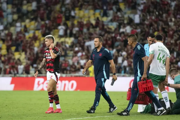 Rio de Janeiro, Rio de Janeiro, Brezilya - 16 Nisan 2025. Flamengo x Juventude Brezilya Şampiyonası için Maracana Stadyumu 'nda.                     