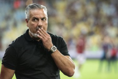 Rio de Janeiro, Rio de Janeiro, Brezilya - 19 Nisan 2025. Vasco x Flamengo Brezilya Şampiyonası için Maracana Stadyumunda.                        