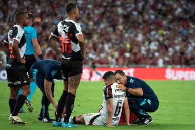 Rio de Janeiro, Rio de Janeiro, Brezilya - 19 Nisan 2025. Vasco x Flamengo Brezilya Şampiyonası için Maracana Stadyumunda.                        