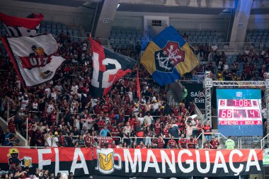 Rio de Janeiro, Rio de Janeiro, Brezilya - 19 Nisan 2025. Flamengo x Boca Juniors Maracanazinho Stadyumu 'nda..                     