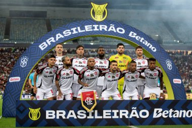 Rio de Janeiro, Rio de Janeiro, Brezilya - 19 Nisan 2025. Vasco x Flamengo Brezilya Şampiyonası için Maracana Stadyumunda.                        