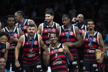 Rio de Janeiro, Rio de Janeiro, Brezilya - 19 Nisan 2025. Flamengo x Boca Juniors Maracanazinho Stadyumu 'nda..                     