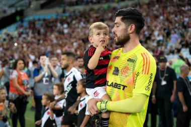 Rio de Janeiro, Rio de Janeiro, Brezilya - 19 Nisan 2025. Vasco x Flamengo Brezilya Şampiyonası için Maracana Stadyumunda.                        
