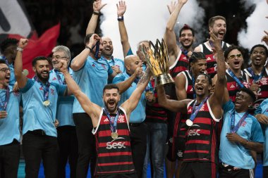 Rio de Janeiro, Rio de Janeiro, Brezilya - 19 Nisan 2025. Flamengo x Boca Juniors Maracanazinho Stadyumu 'nda..                     