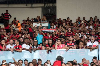 Rio de Janeiro, Rio de Janeiro, Brezilya - 27 Nisan 2025. Flamengo x Corinthians Maracana Stadyumunda.                  