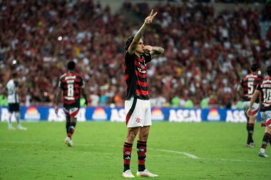 Rio de Janeiro, Rio de Janeiro, Brezilya - 27 Nisan 2025. Flamengo x Corinthians Maracana Stadyumunda.                  