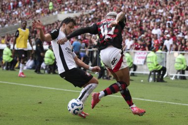 Rio de Janeiro, Rio de Janeiro, Brezilya - 27 Nisan 2025. Flamengo x Corinthians Maracana Stadyumunda.                  