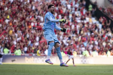 Rio de Janeiro, Rio de Janeiro, Brezilya - 27 Nisan 2025. Flamengo x Corinthians Maracana Stadyumunda.                  