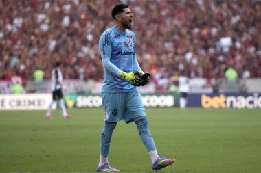 Rio de Janeiro, Rio de Janeiro, Brezilya - 27 Nisan 2025. Flamengo x Corinthians Maracana Stadyumunda.                  