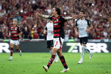 Rio de Janeiro, Rio de Janeiro, Brezilya - 27 Nisan 2025. Flamengo x Corinthians Maracana Stadyumunda.                  