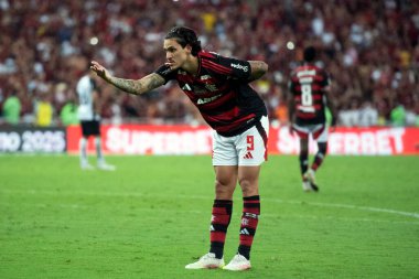 Rio de Janeiro, Rio de Janeiro, Brezilya - 27 Nisan 2025. Flamengo x Corinthians Maracana Stadyumunda.                  