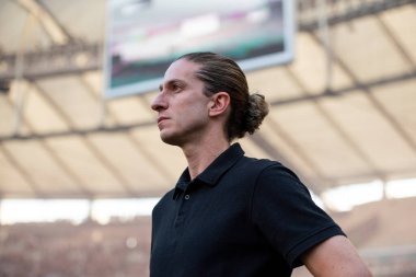 Rio de Janeiro, Rio de Janeiro, Brezilya - 27 Nisan 2025. Flamengo x Corinthians Maracana Stadyumunda.                  