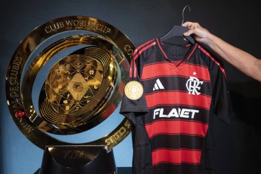 Rio de Janeiro (RJ), 05 / 05 / 2025 - CLUB World CUP TROPHY Tour - FIFA Dünya Kulüpler Kupası Kupası Kupası Flamengo Müzesi 'nde.       