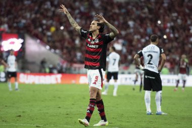 Rio de Janeiro, Rio de Janeiro, Brezilya - 27 Nisan 2025. Flamengo x Corinthians Maracana Stadyumunda.                  