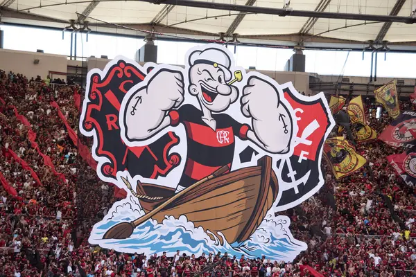 Rio de Janeiro, Rio de Janeiro, Brezilya - 27 Nisan 2025. Flamengo x Corinthians Maracana Stadyumunda.                  