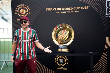 Rio de Janeiro (RJ), 08 / 05 / 2025 - CLUB World CUP TROPHY Tours - Fluminense Kulüp Kupası kupasını Maracana 'ya götürdü.  