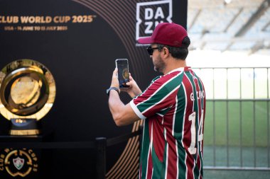 Rio de Janeiro (RJ), 08 / 05 / 2025 - CLUB World CUP TROPHY Tours - Fluminense Kulüp Kupası kupasını Maracana 'ya götürdü.  