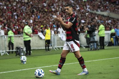 Rio de Janeiro (RJ), 10/05/2025 - FLAMENGO X BAHIA. Brezilya Şampiyonası için Maracana 'da Flamengo x Bahia maçı.                       