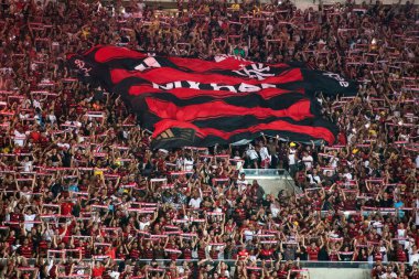Rio de Janeiro, Rio de Janeiro, Brezilya - 15 Mayıs 2025. Maracana Stadyumu 'nda Flamengo x LDU.                         