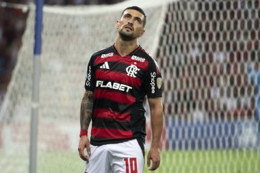 Rio de Janeiro, Rio de Janeiro, Brezilya - 15 Mayıs 2025. Maracana Stadyumu 'nda Flamengo x LDU.                         