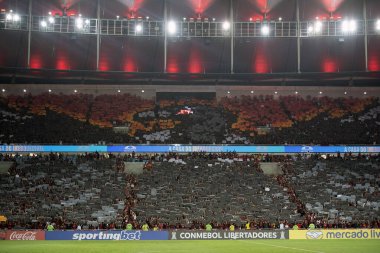 Rio de Janeiro, Rio de Janeiro, Brezilya - 15 Mayıs 2025. Maracana Stadyumu 'nda Flamengo x LDU.                         
