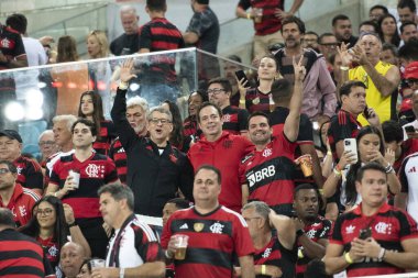 Rio de Janeiro, Rio de Janeiro, Brezilya - 15 Mayıs 2025. Maracana Stadyumu 'nda Flamengo x LDU.                         