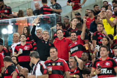 Rio de Janeiro, Rio de Janeiro, Brezilya - 15 Mayıs 2025. Maracana Stadyumu 'nda Flamengo x LDU.                         