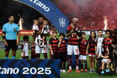 Rio de Janeiro (RJ), 18/05/2025 - FLAMENGO X BOTAFOGO. Maracana 'daki Brezilya Şampiyonası için Flamengo x Botafogo maçı.                           