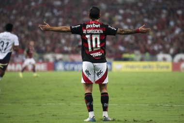Rio de Janeiro, Rio de Janeiro, Brezilya - 15 Mayıs 2025. Maracana Stadyumu 'nda Flamengo x LDU.                         
