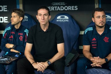 Rio de Janeiro, Rio de Janeiro, Brezilya - 15 Mayıs 2025. Maracana Stadyumu 'nda Flamengo x LDU.                         