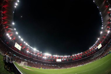 Rio de Janeiro, Rio de Janeiro, Brezilya - 15 Mayıs 2025. Maracana Stadyumu 'nda Flamengo x LDU.                         
