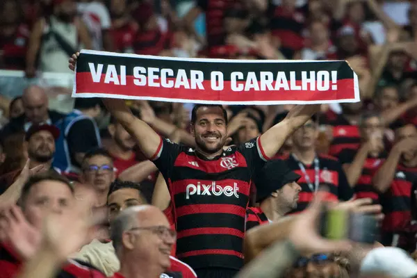 Rio de Janeiro, Rio de Janeiro, Brezilya - 15 Mayıs 2025. Maracana Stadyumu 'nda Flamengo x LDU.                         
