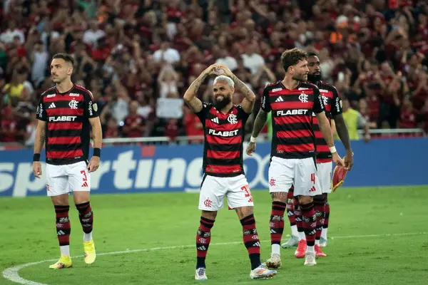 Rio de Janeiro, Rio de Janeiro, Brezilya - 15 Mayıs 2025. Maracana Stadyumu 'nda Flamengo x LDU.                         